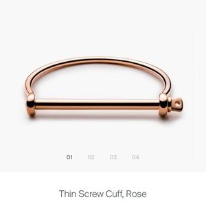 Thin Screw Cuff Bracelet, Rose